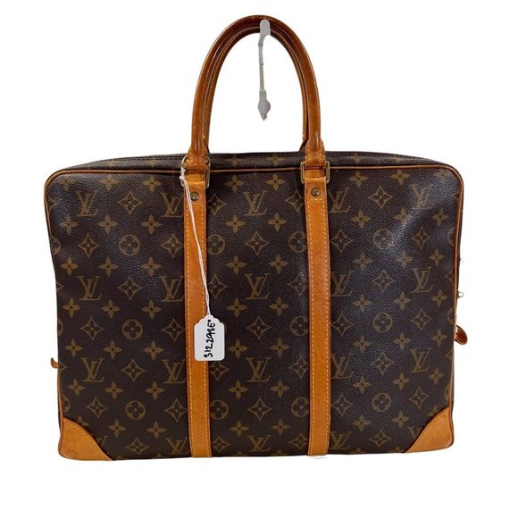 Authentic Louis Vuitton Business Bag Porte Document Voyage Monogram Used LV Hand - Picture 5 of 13